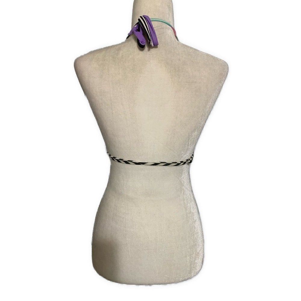 B Swim Pink Black Purple Yellow Push Up Bikini Top Small - Picture 2 of 7